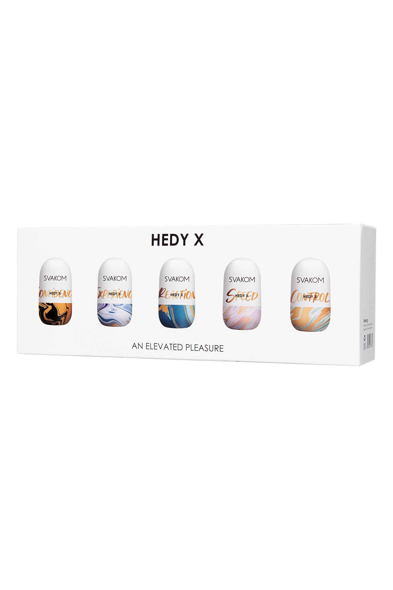 набор мастурбаторов нереалистичных svakom hedy x5 mixed (5 шт.), tpe, белый, 9 см в Сочи