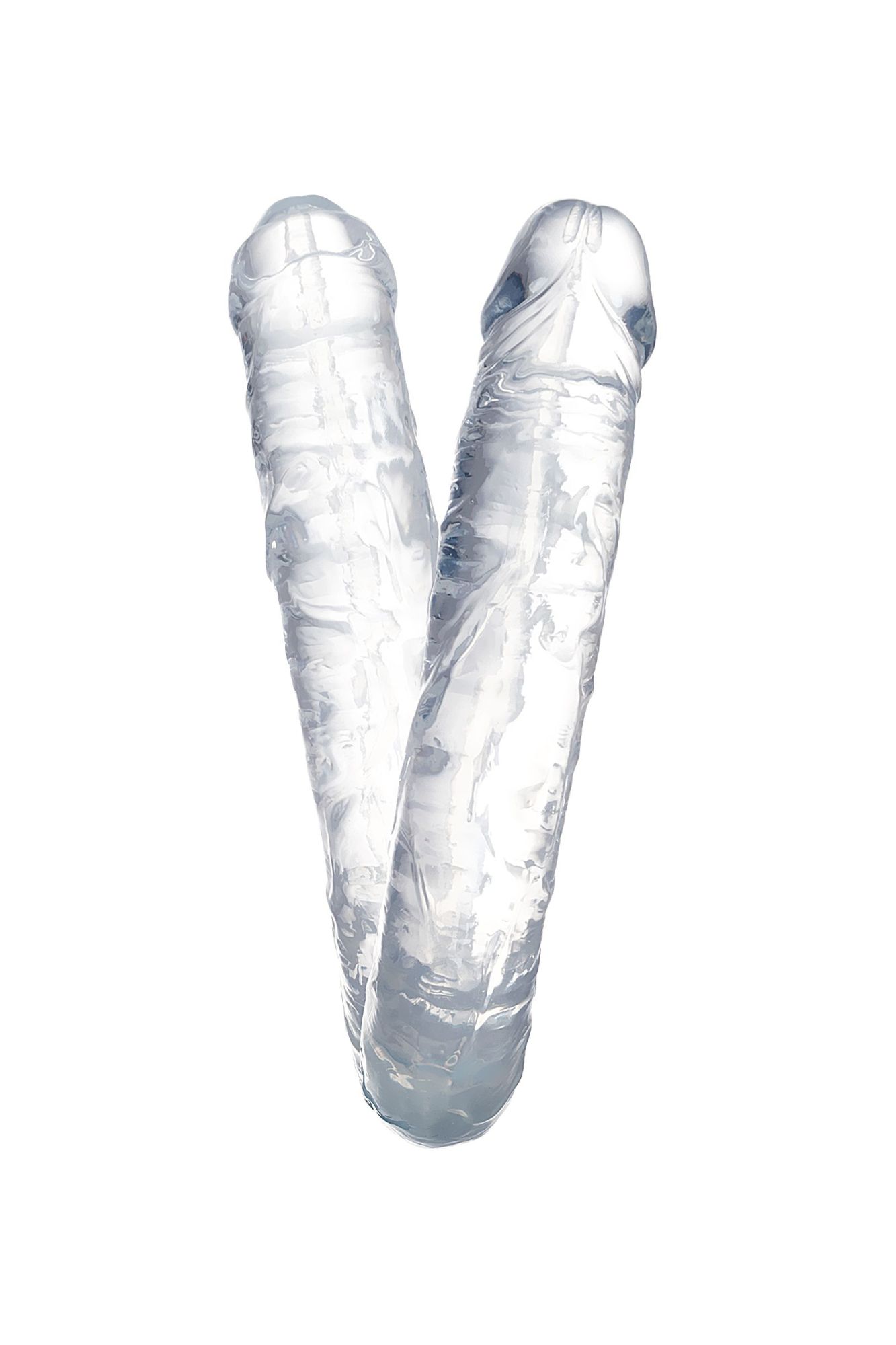 фаллоимитатор двусторонний toyfa double dildo, tpr, прозрачный, 40 см в Сочи