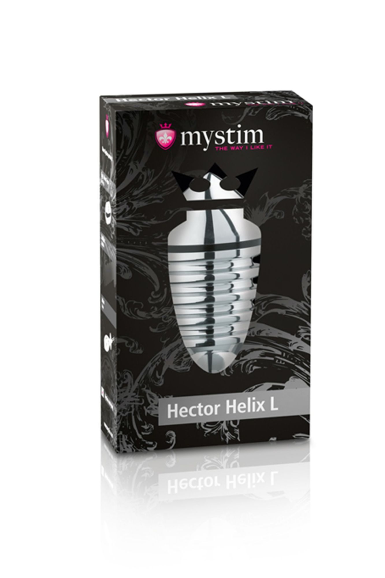 анальная пробка mystim hector helix l, электростимуляция, хирургическая сталь, серебряная, 11,5 см, в Сочи
