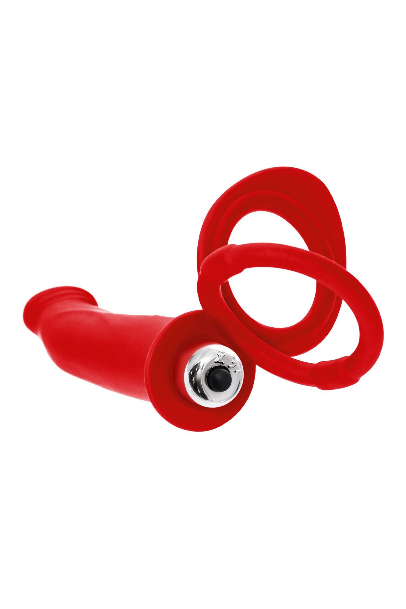 насадка на пенис для двойного проникновения black&red by toyfa, силикон, красная, 19 см в Сочи