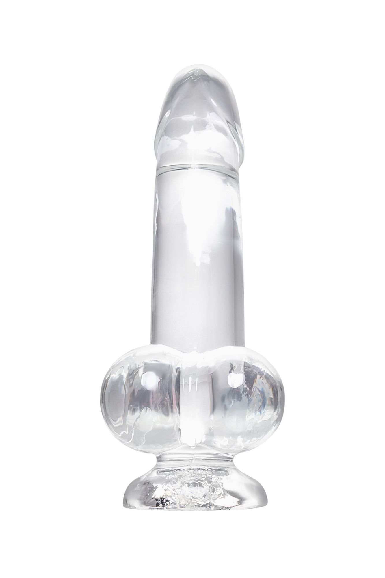 реалистичный фаллоимитатор a-toys by toyfa cryst, tpe, прозрачный, 15 см в Сочи
