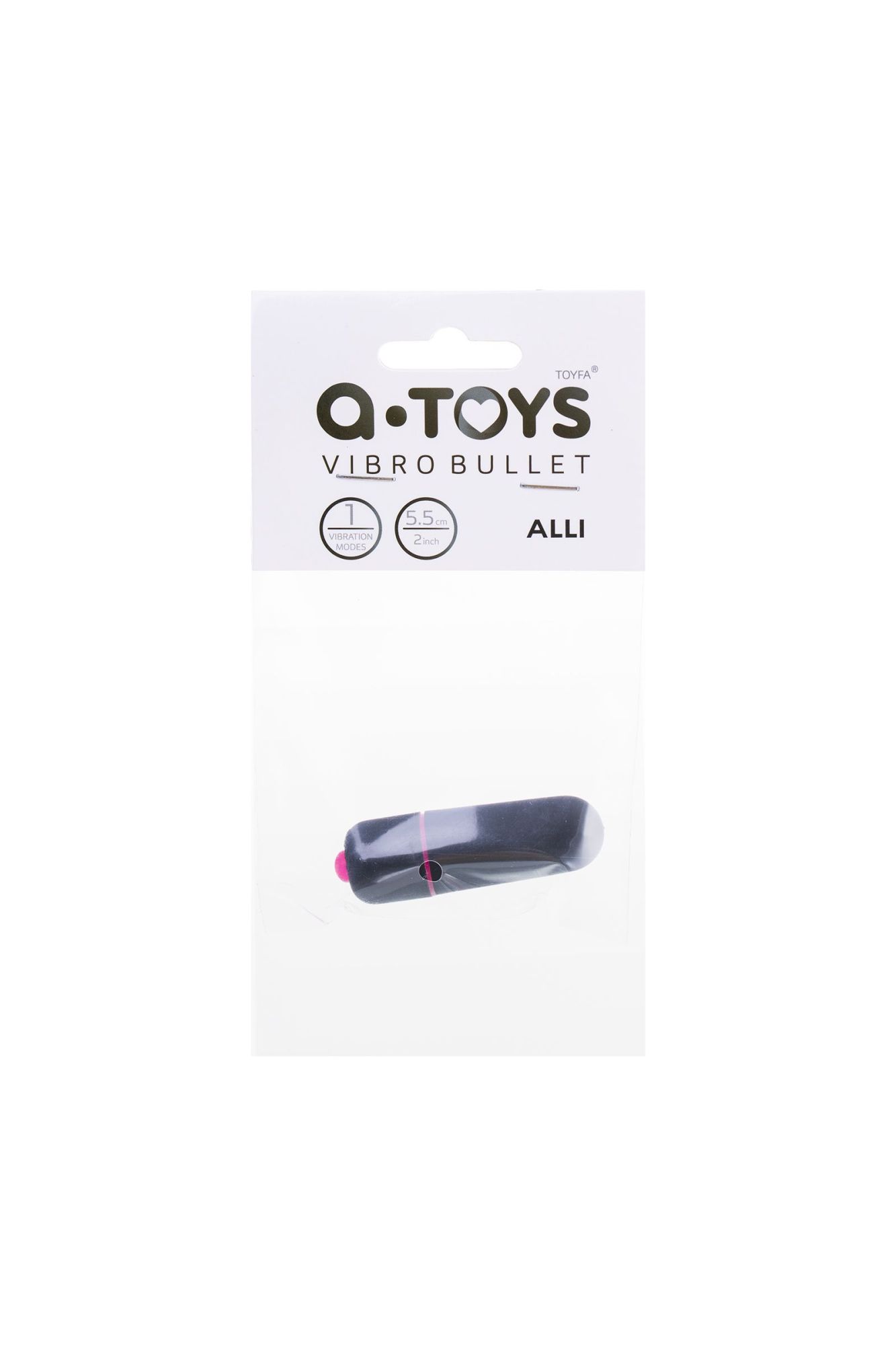 вибропуля a-toys alli abs пластик, черный, 5,5 см, ø 1,7 см в Сочи