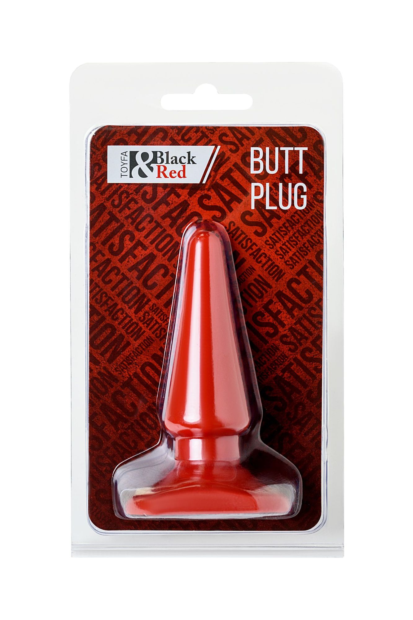 анальная втулка black & red by toyfa, пвх, красная, 10 см, ø 3 см в Сочи
