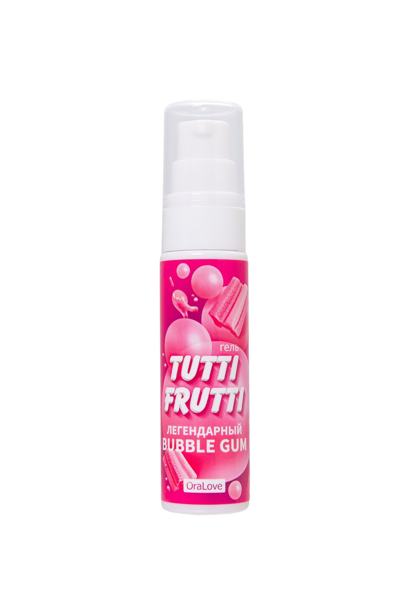 съедобная гель-смазка tutti-frutti для орального секса со вкусом bubble gum, 30 гр в Сочи