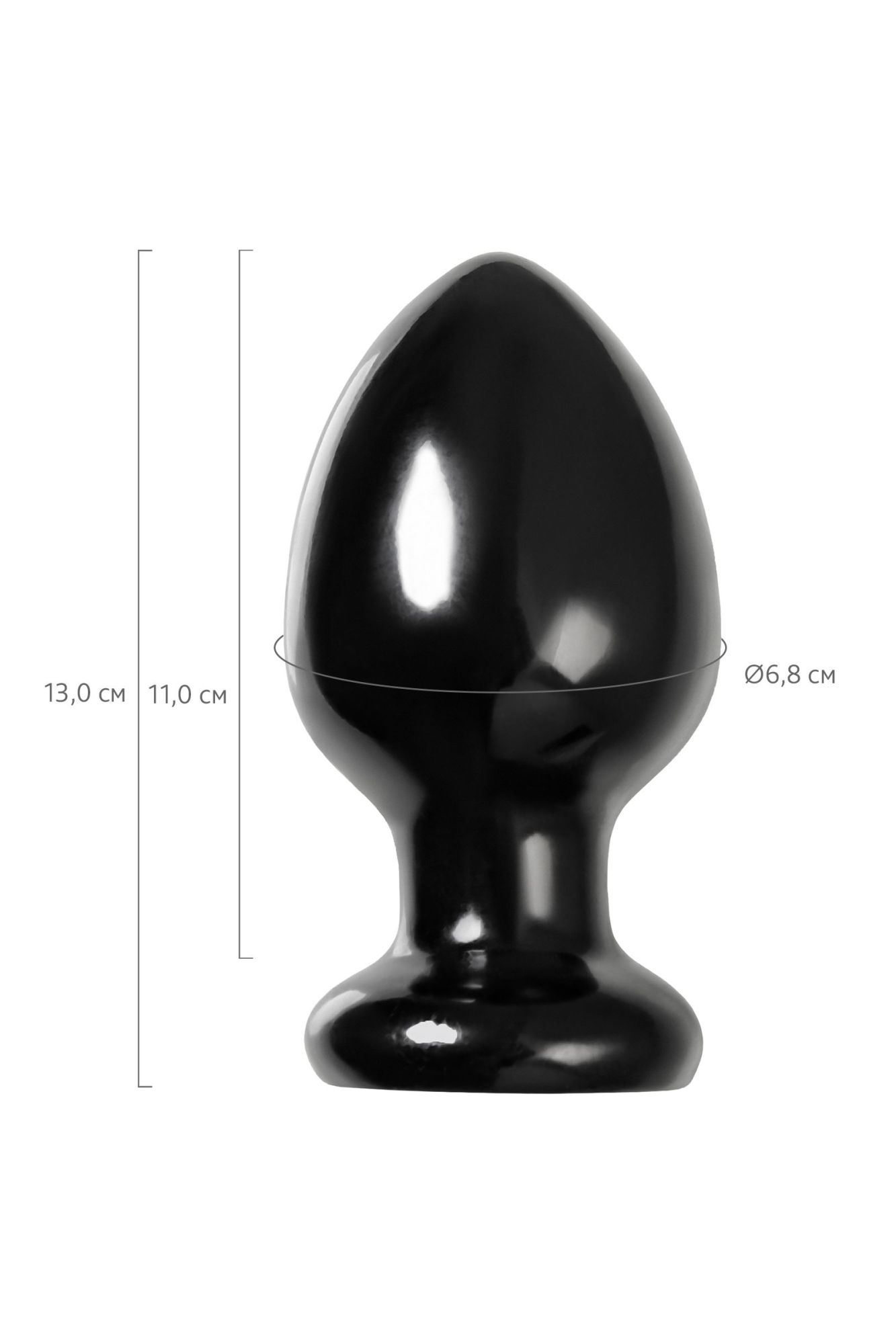 анальная втулка toyfa popo pleasure cetus β, pvc, черная, 13 см, ø 6,8 см в Сочи