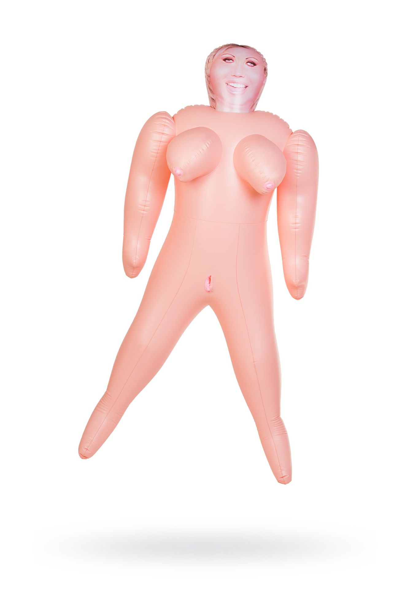 кукла надувная dolls-x by toyfa isabella, толстушка, с двумя отверстиями, блондинка, 160 см в Сочи