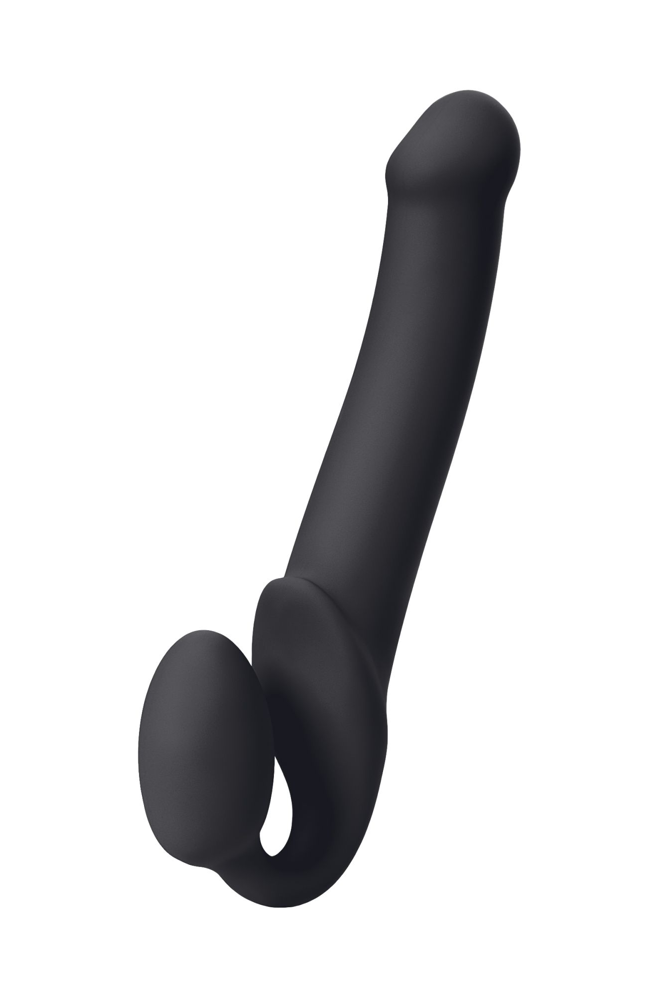 безремневой нереалистичный страпон strap-on-me, l, силикон, черный, 25 см в Сочи