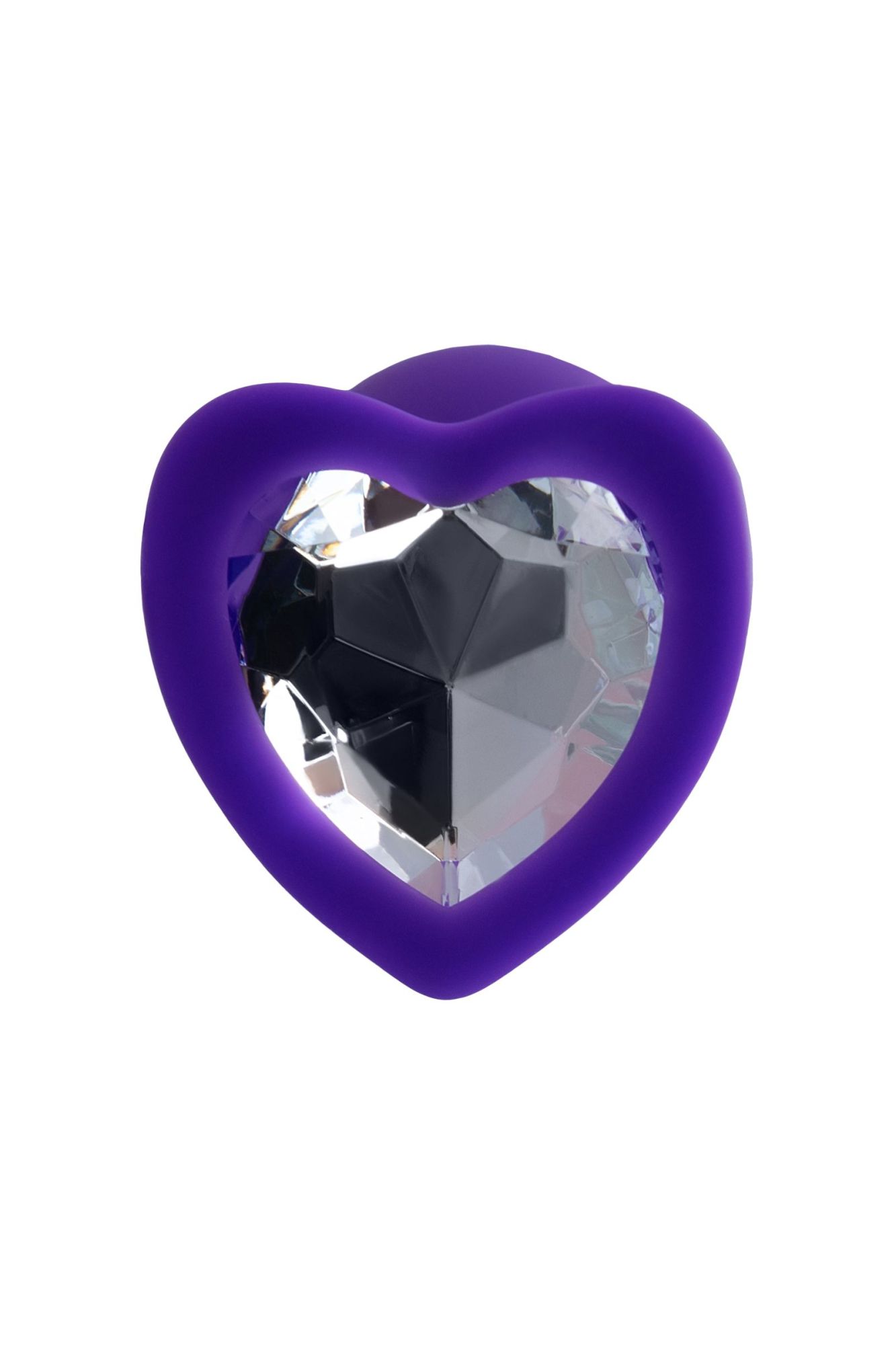 анальная втулка todo by toyfa diamond heart, силикон, фиолетовая, 7 см, ø 2 см, 18 г в Сочи