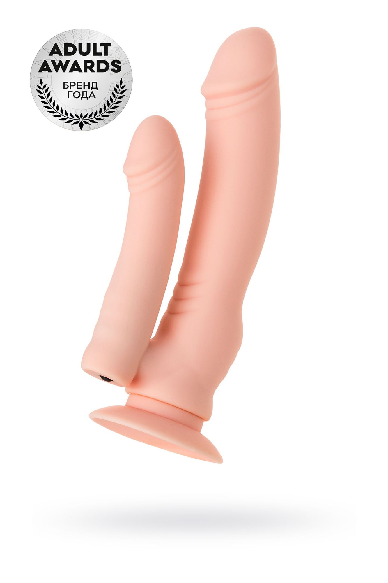 реалистичный фаллоимитатор a-toys by toyfa twint, силикон, телесный, 19,5 см в Сочи
