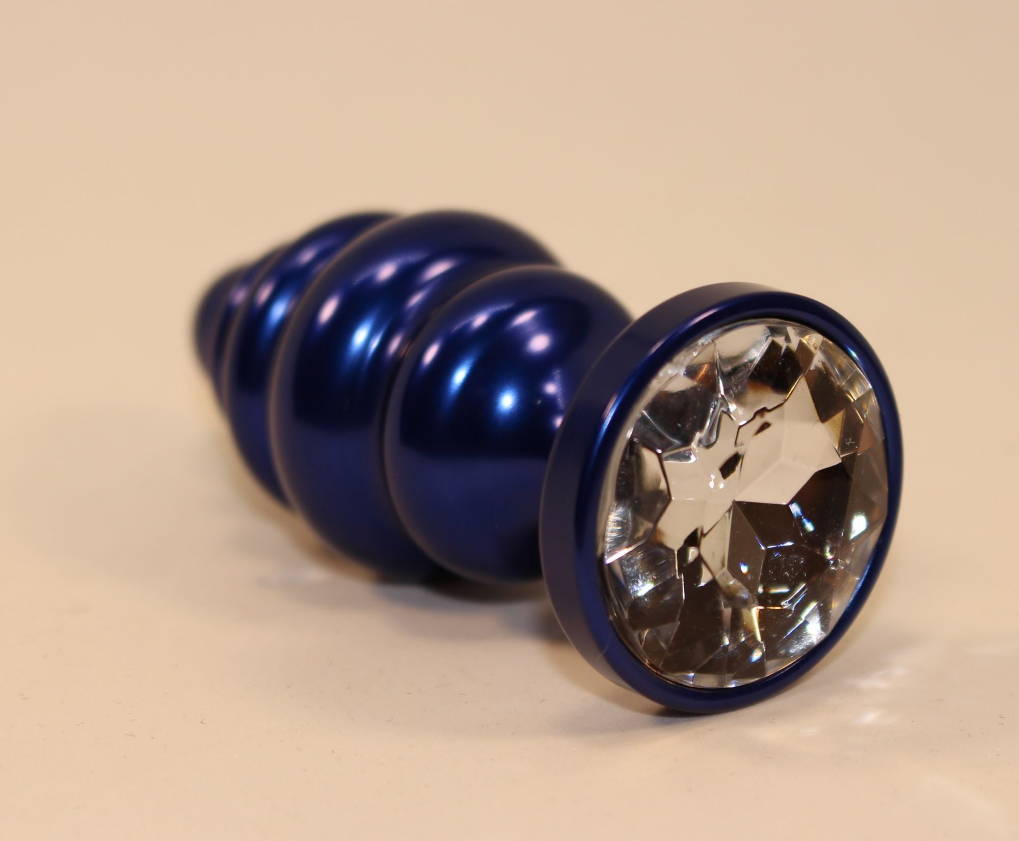 пробка металл 7,3х2,9см фигурная синяя прозрачный страз 47428-4mm в Сочи