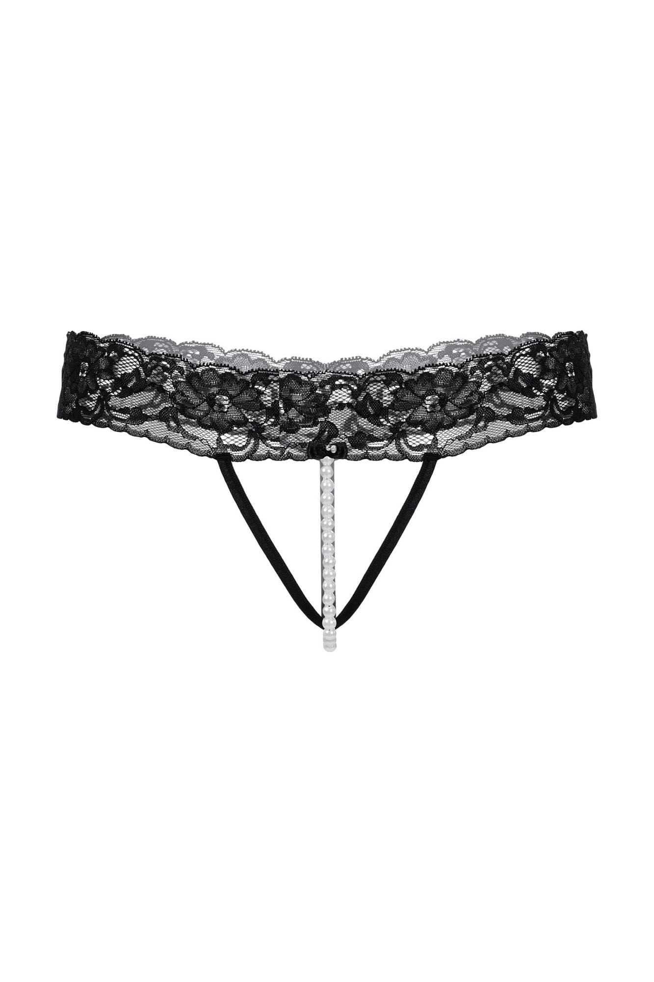 Эротическое стринги с ниткой из бусин softline collection, черный, m/l в Сочи