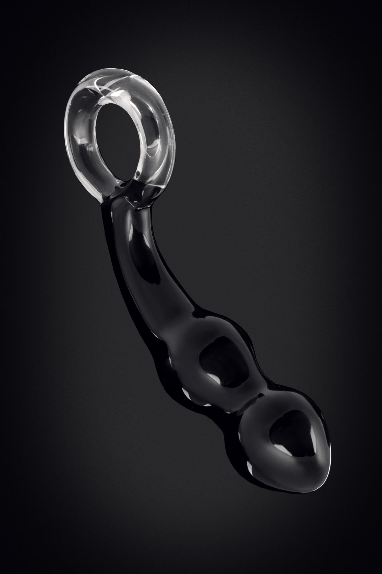 стимулятор простаты sexus glass, стекло, черный, 17 см в Сочи