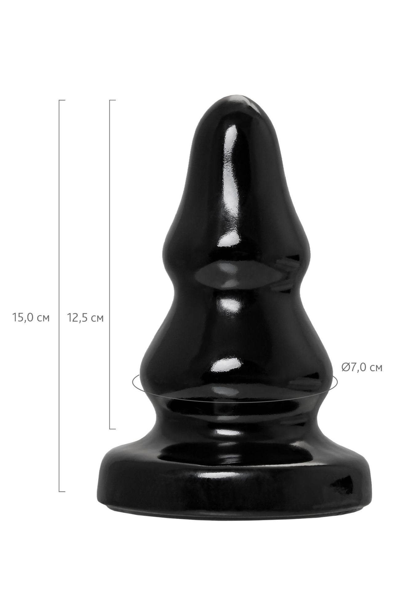 анальная втулка toyfa popo pleasure monoceros, pvc, черная, 15 см, ø 7 см в Сочи