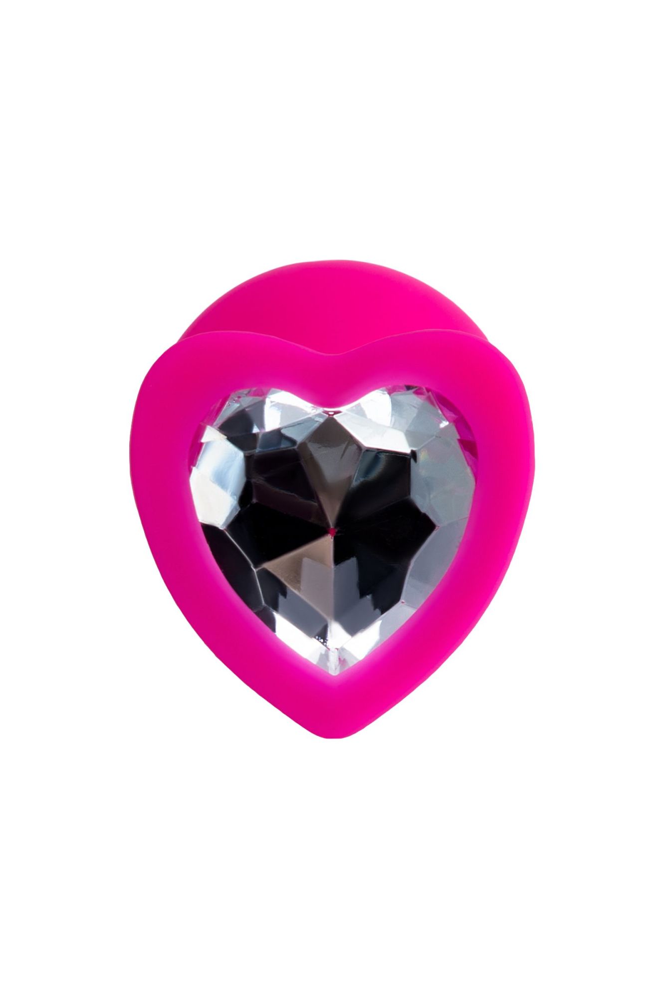 анальная втулка todo by toyfa diamond heart, силикон, розовая, 8 см, ø 3 см в Сочи