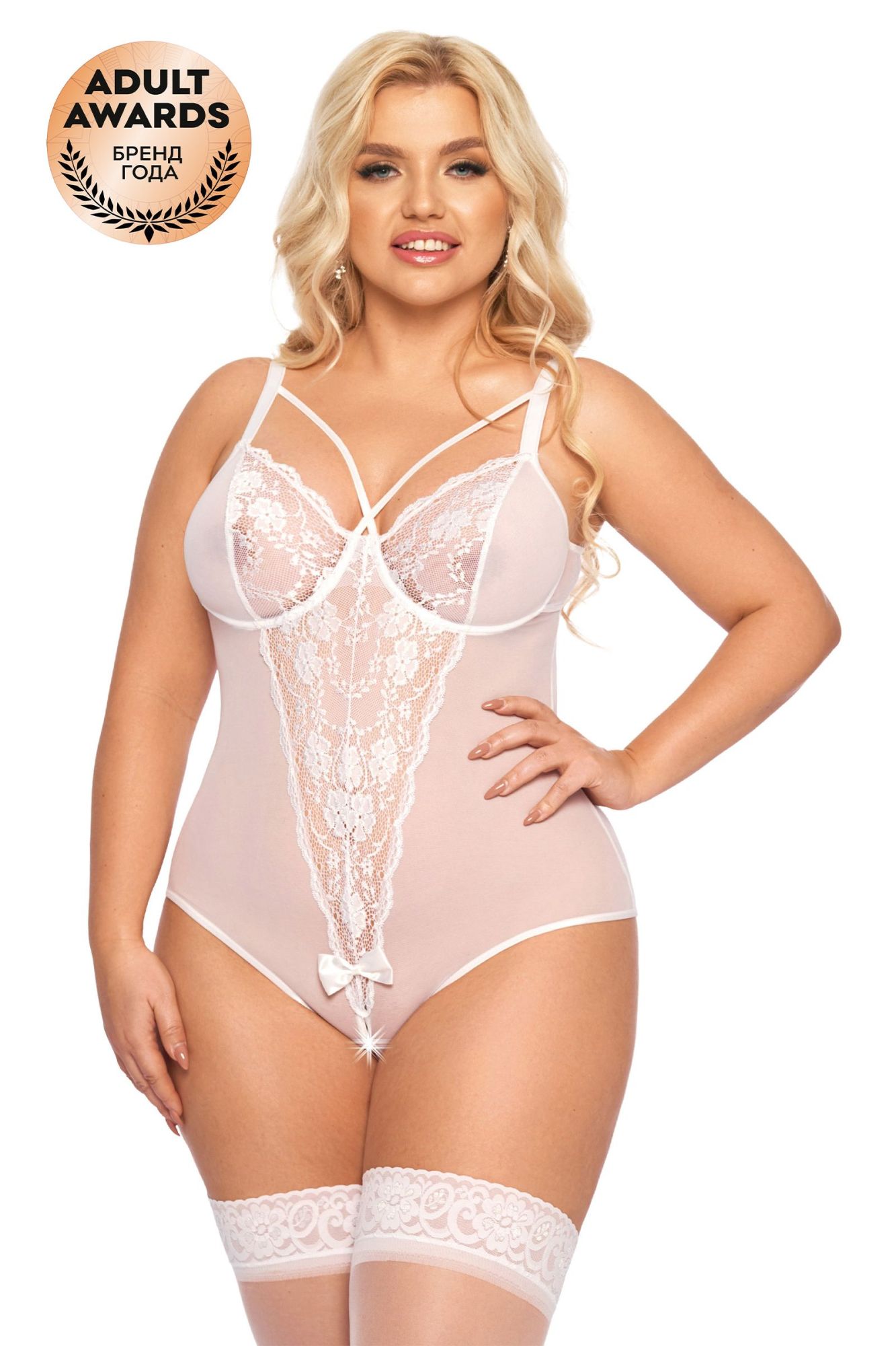Эротическое боди softline collection amanda, белый, xxl в Сочи