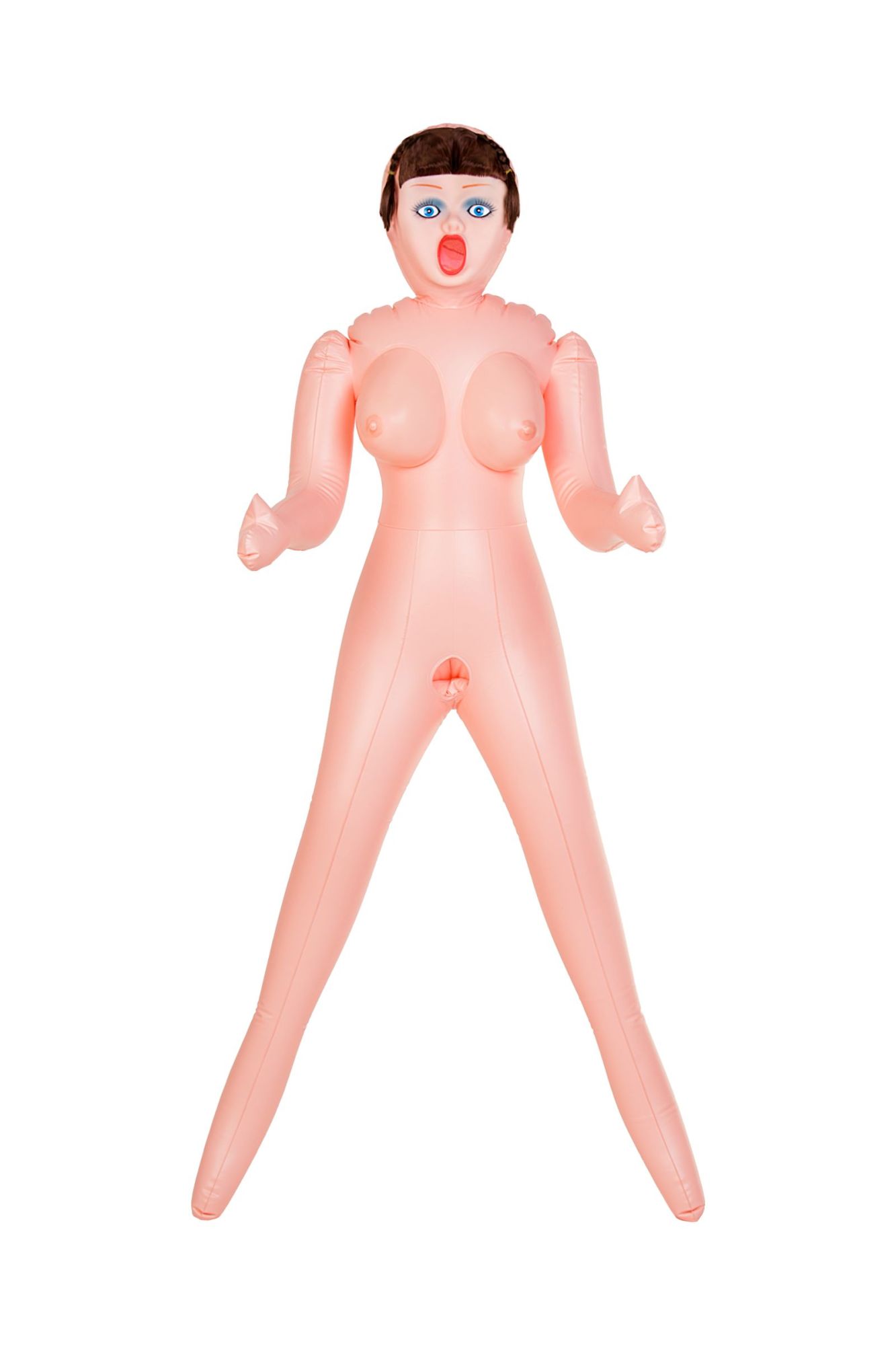 кукла надувная dolls-x by toyfa grace, шатенка, с тремя отверситями, кибер вставка: вагина-анус в Сочи