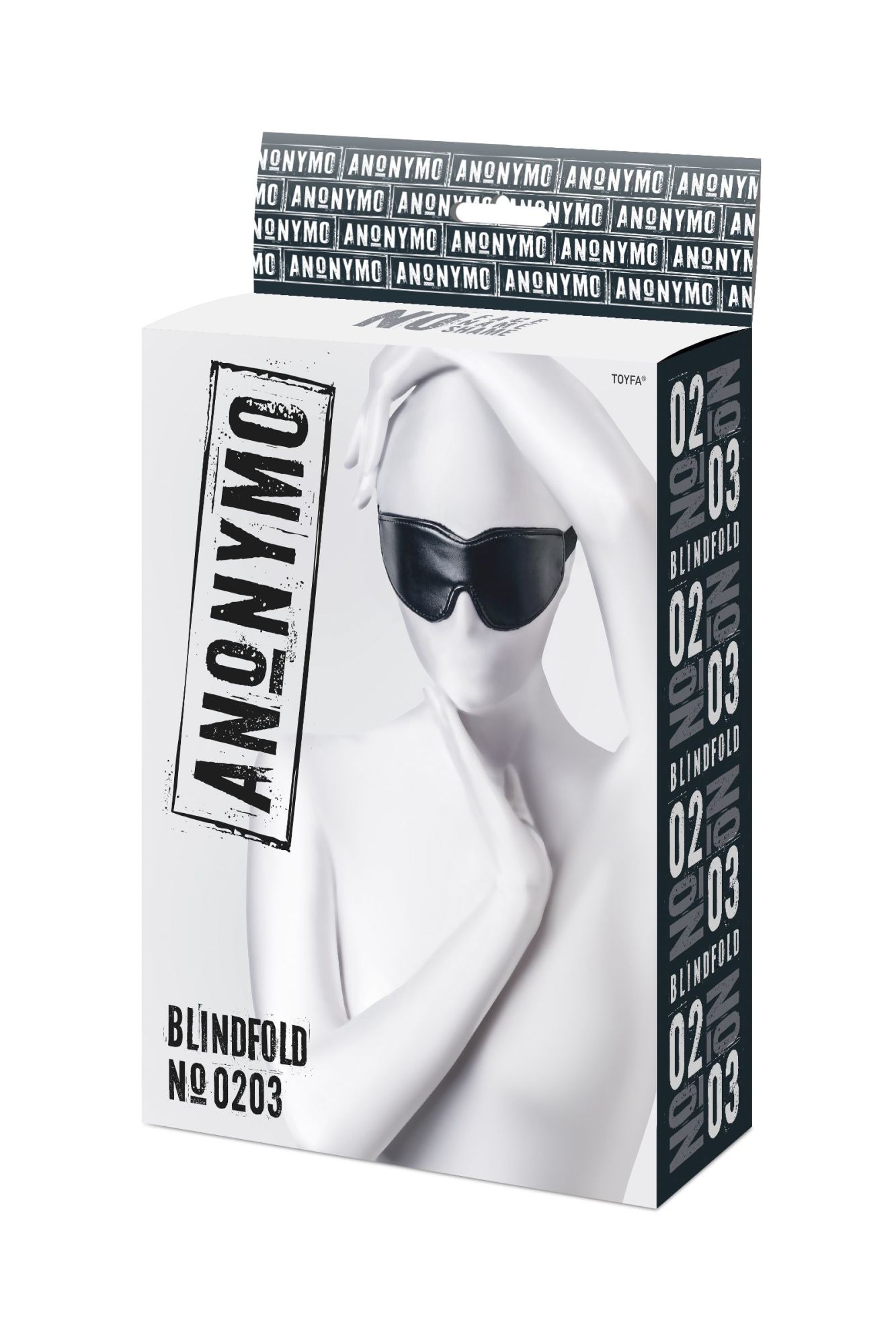 маска anonymo, pu кожа, черная, 26,5 см в Сочи