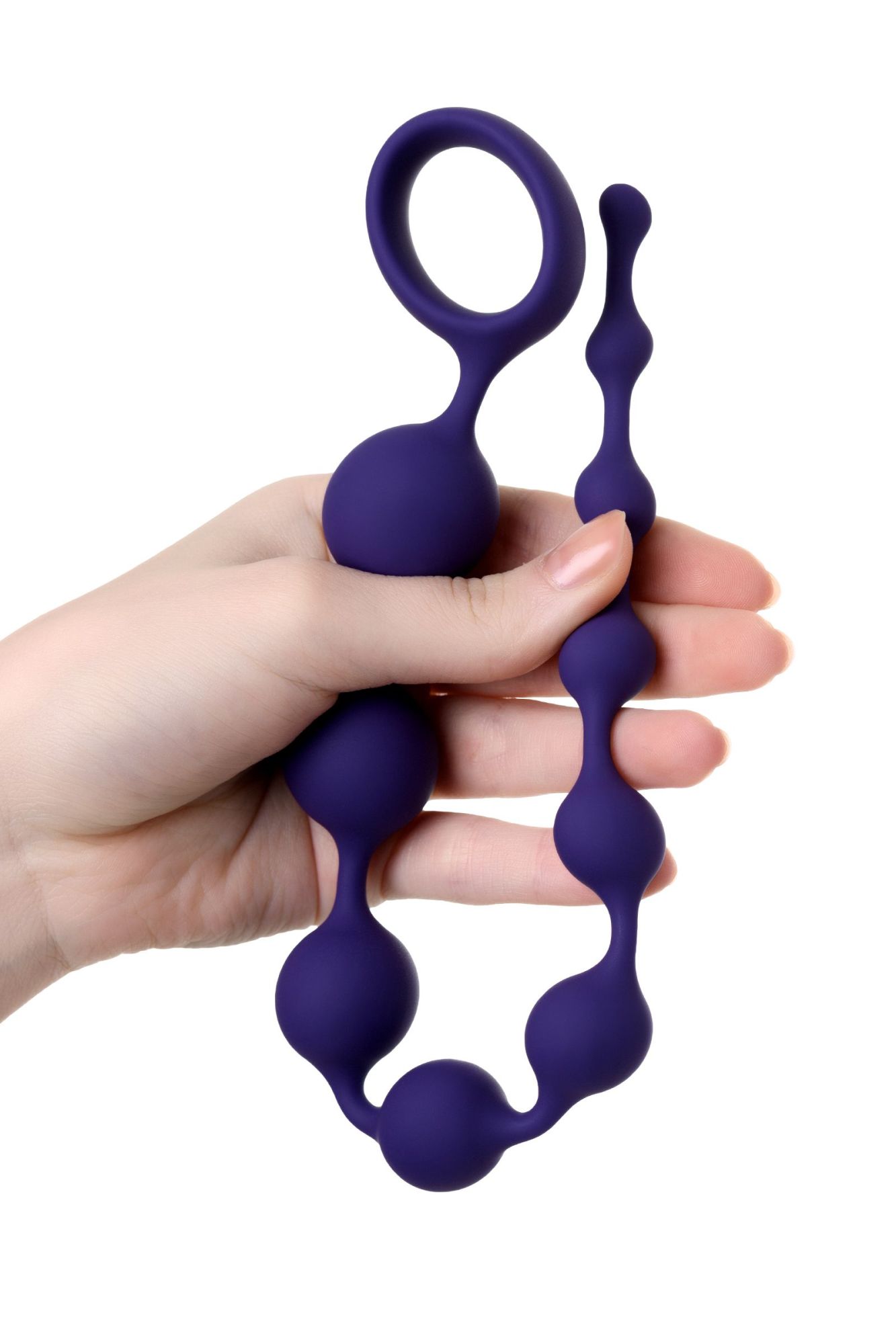 анальная цепочка todo by toyfa grape, силикон, фиолетовая, 35 см, ø 2,7 см в Сочи