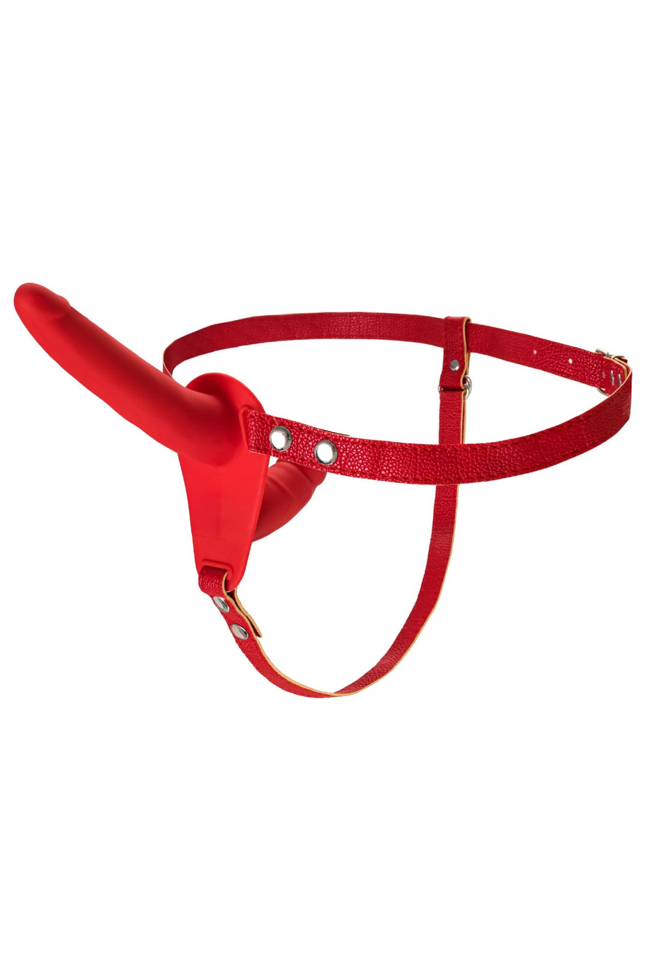 страпон на креплении black&red by toyfa, силикон, красный, 24 см в Сочи