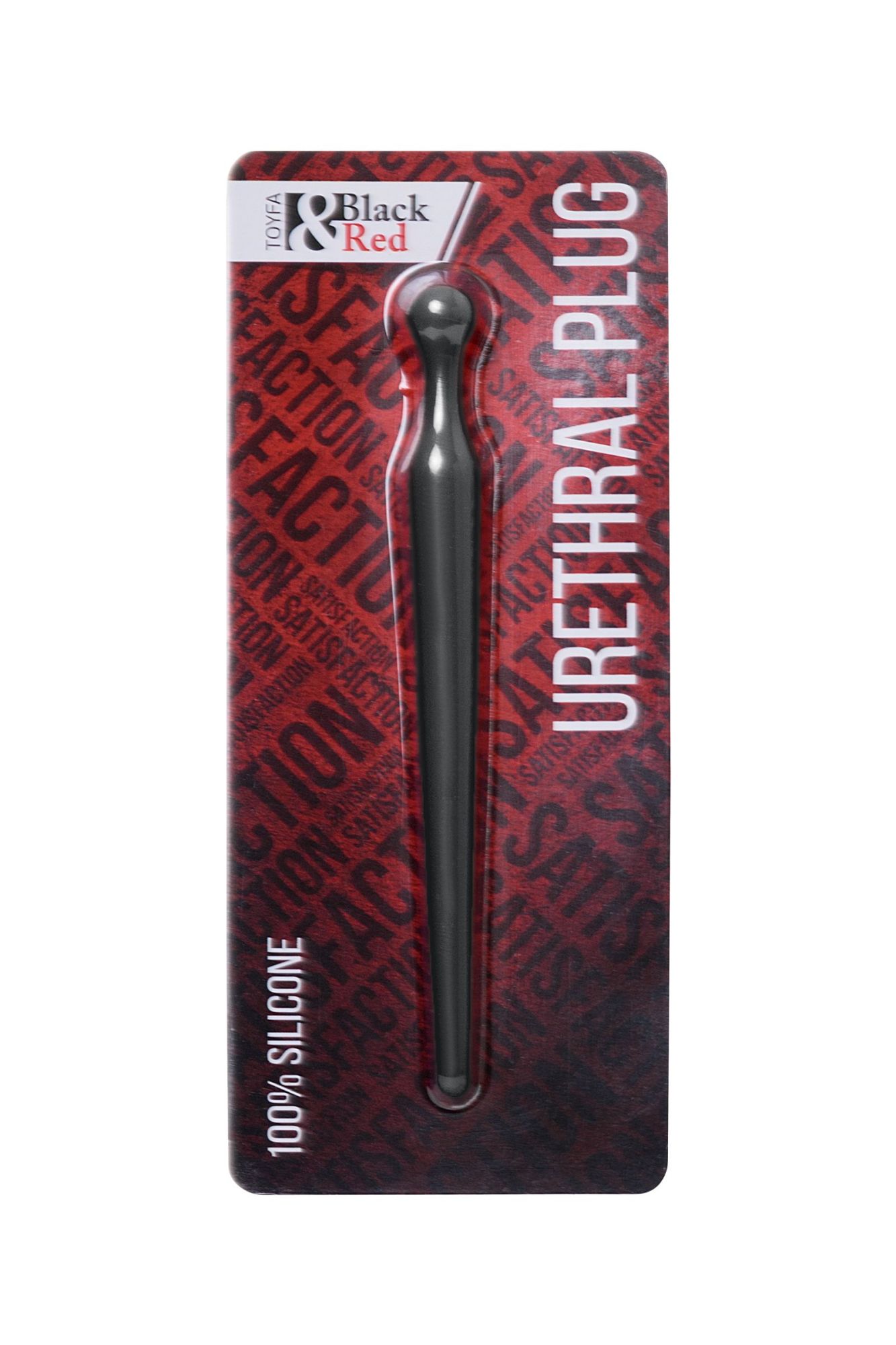 уретральный плаг black&red by toyfa, силикон, черный, 10 см в Сочи