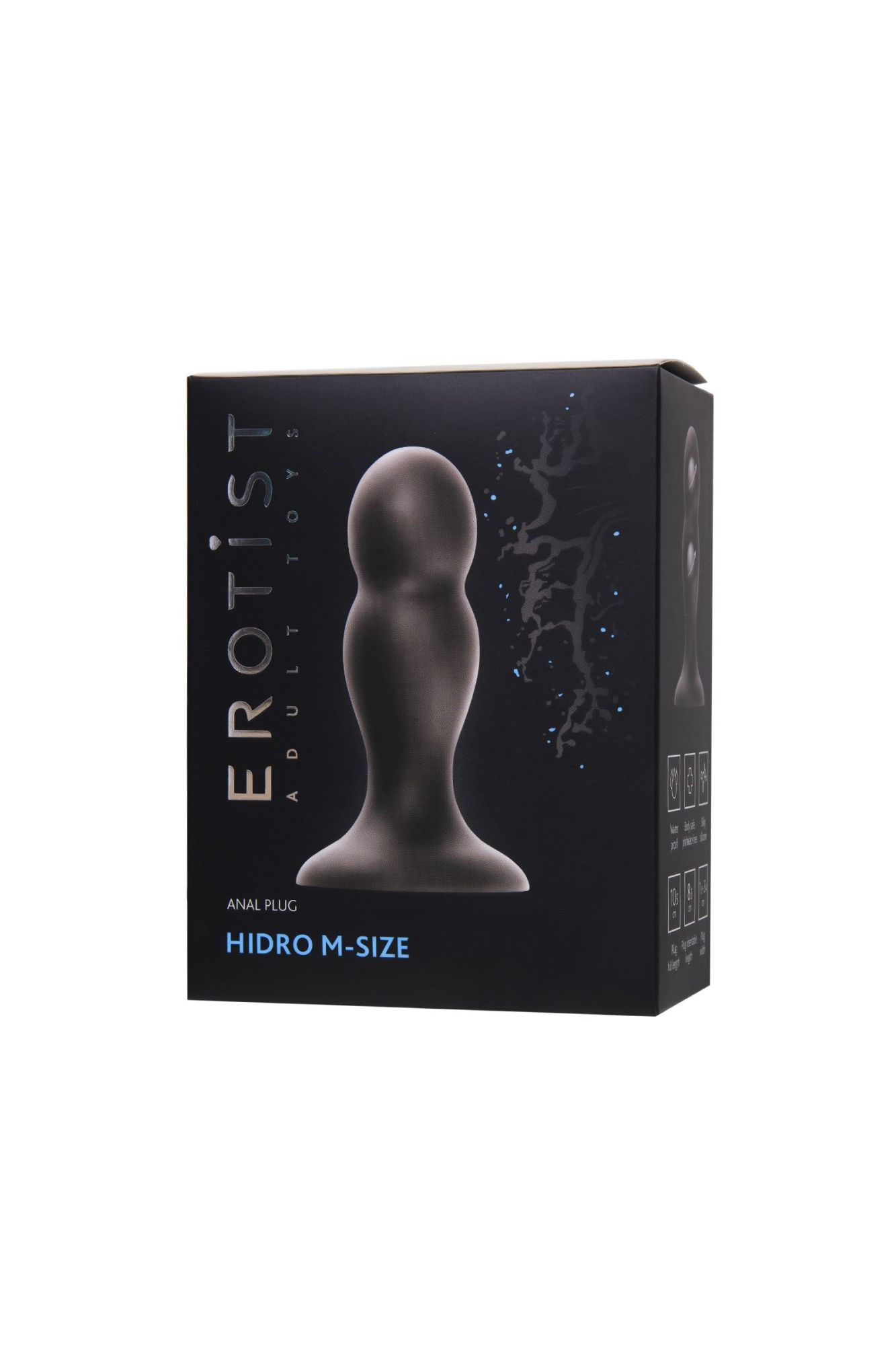 анальная втулка erotist hidro m, силикон, чёрный, 10,5 см в Сочи