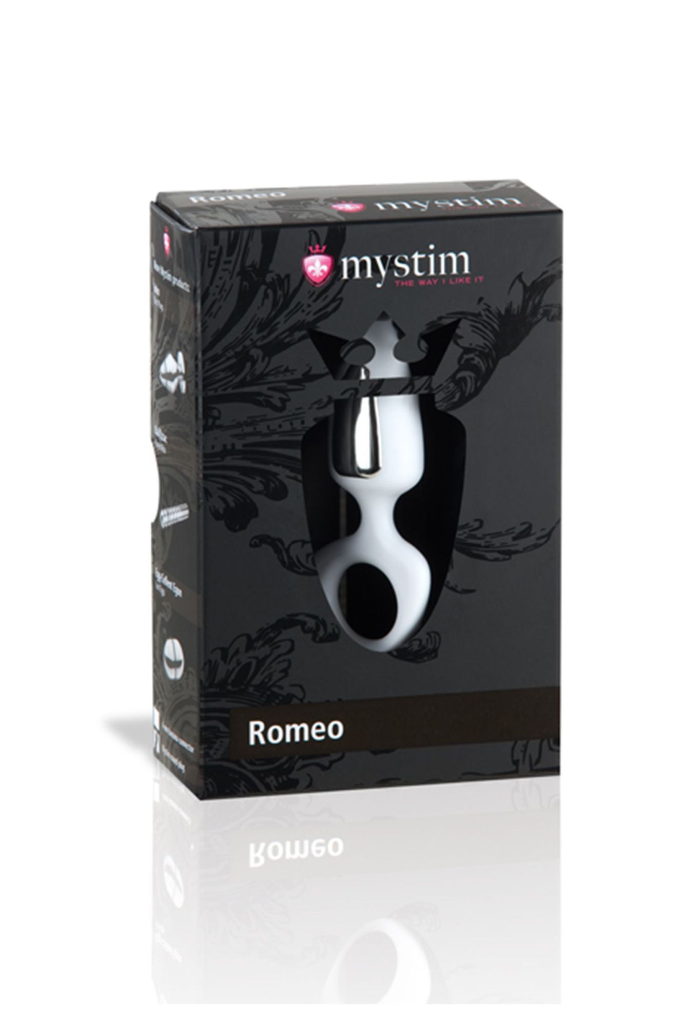 анальная пробка mystim romeo, электростимуляция, пластик, белый, 8,5 см, ø 3,5 см в Сочи