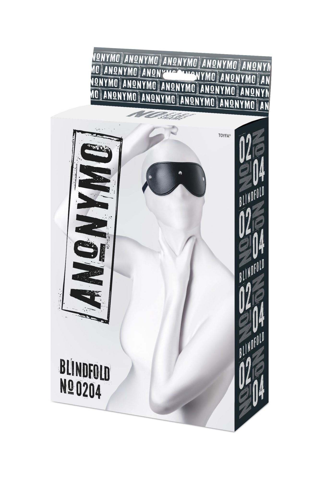 маска anonymo, pu кожа, черная, 24 см в Сочи