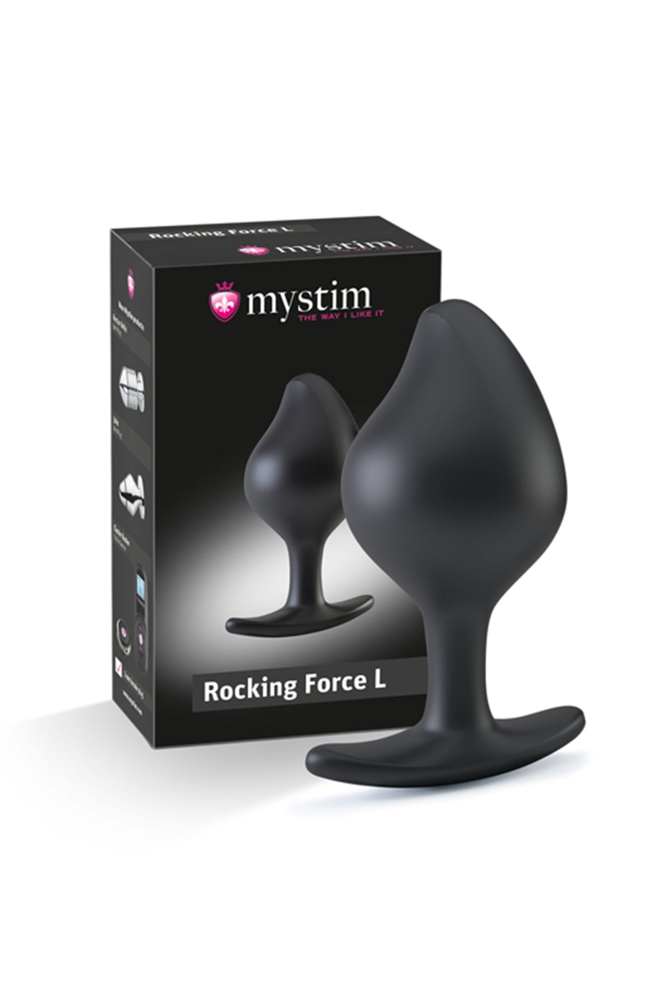 анальная пробка mystimrocking force l, электростимуляция, силикон, черная, ø 4,7 см в Сочи