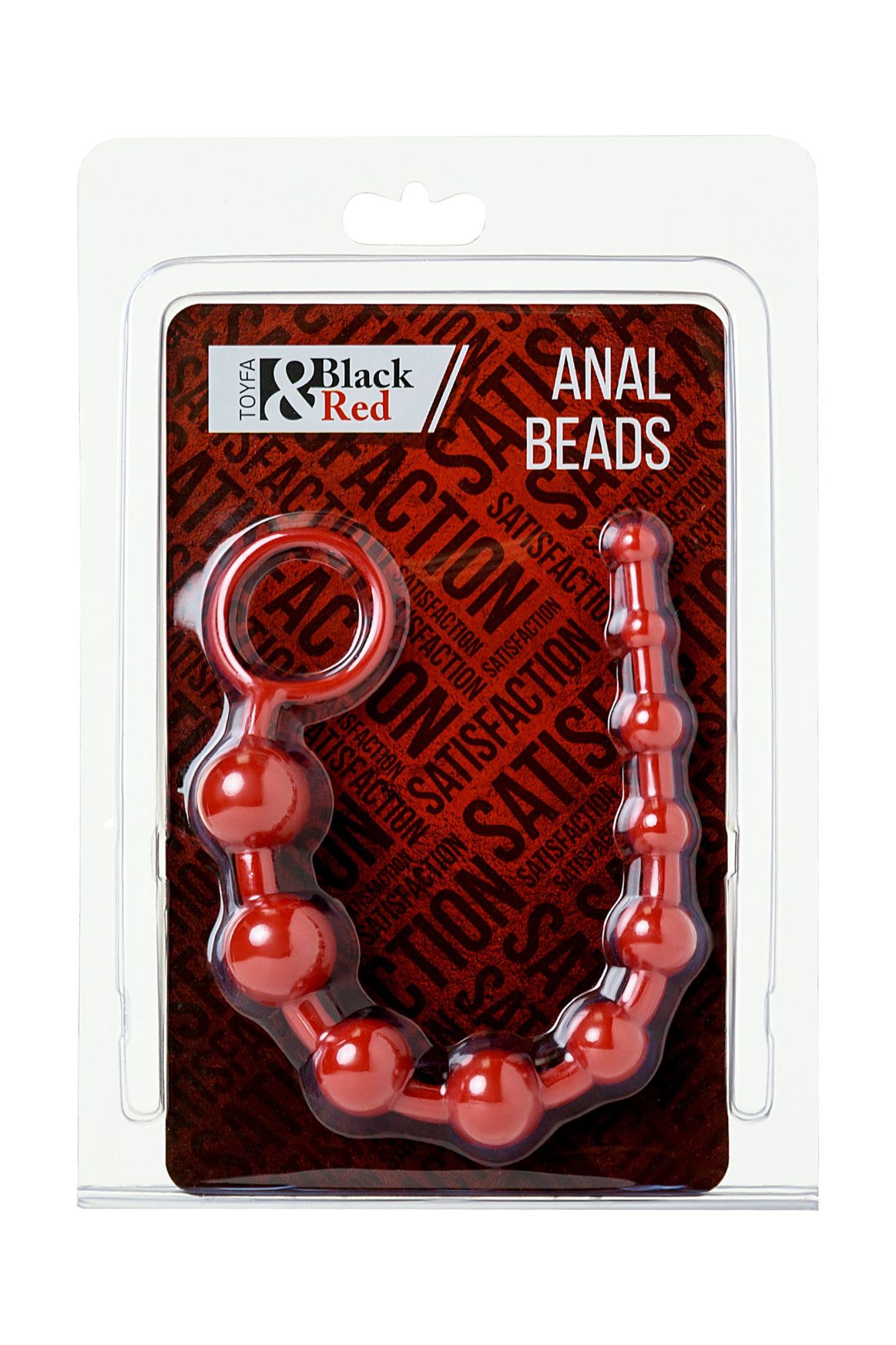 анальная цепочка black & red by toyfa, пвх, красная, 31 см, ø 3 см в Сочи