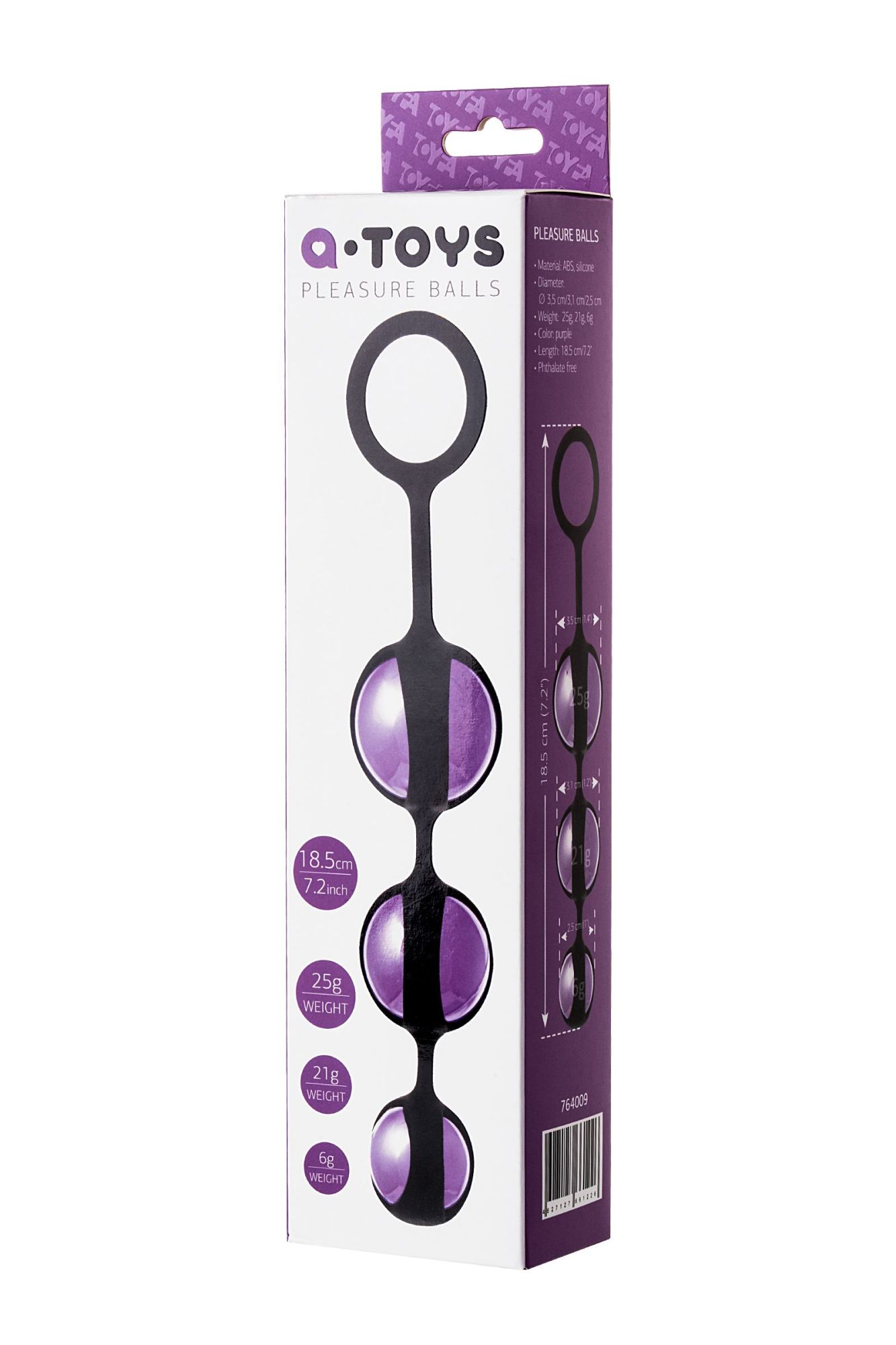 вагинальные шарики toyfa a-toys hony, abs пластик, фиолетовый, 18,5 см в Сочи