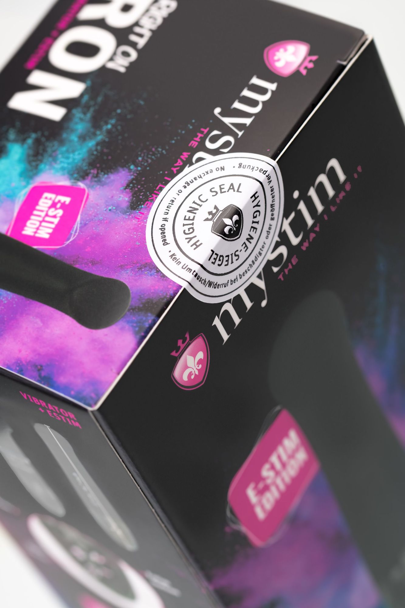 вибратор mystim right on ron с электростимуляцией,силикон, черный, 16,5 см в Сочи
