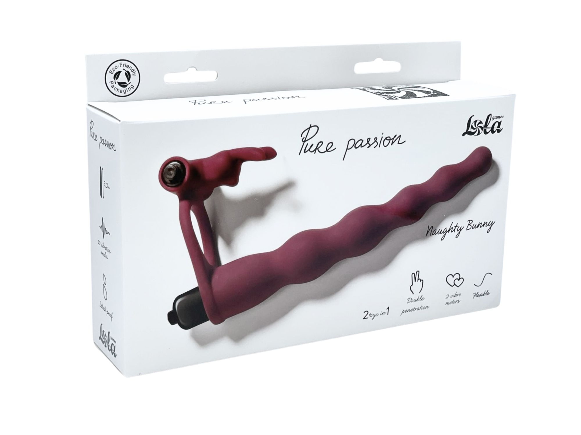 вибронасадка для двойного проникновения pure passion bunny wine red 1202-02lola в Сочи