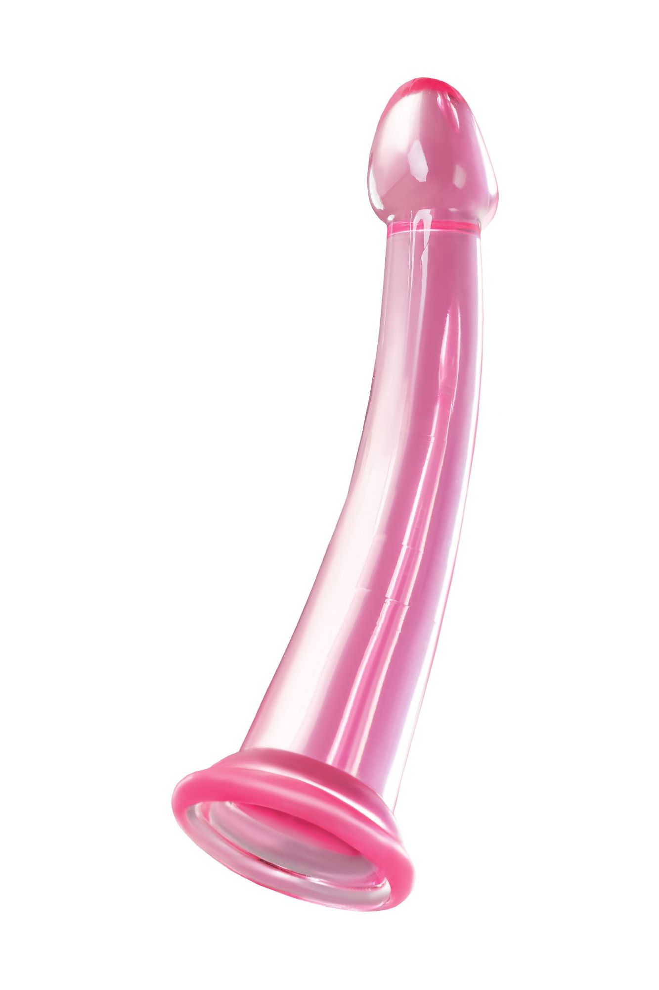 нереалистичный фаллоимитатор jelly dildo l toyfa basic, tpe, розовый, 20 см в Сочи