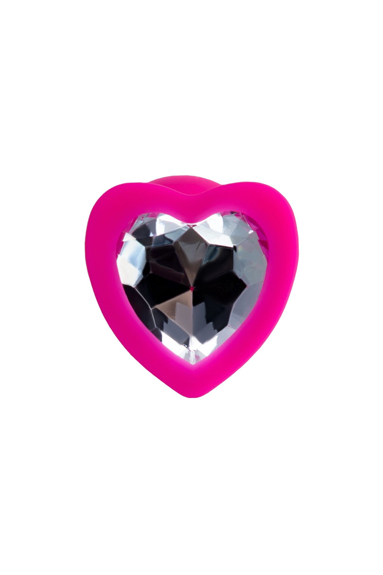 анальная втулка todo by toyfa diamond heart, силикон, розовая, 7 см, ø 2 см, 18 г в Сочи