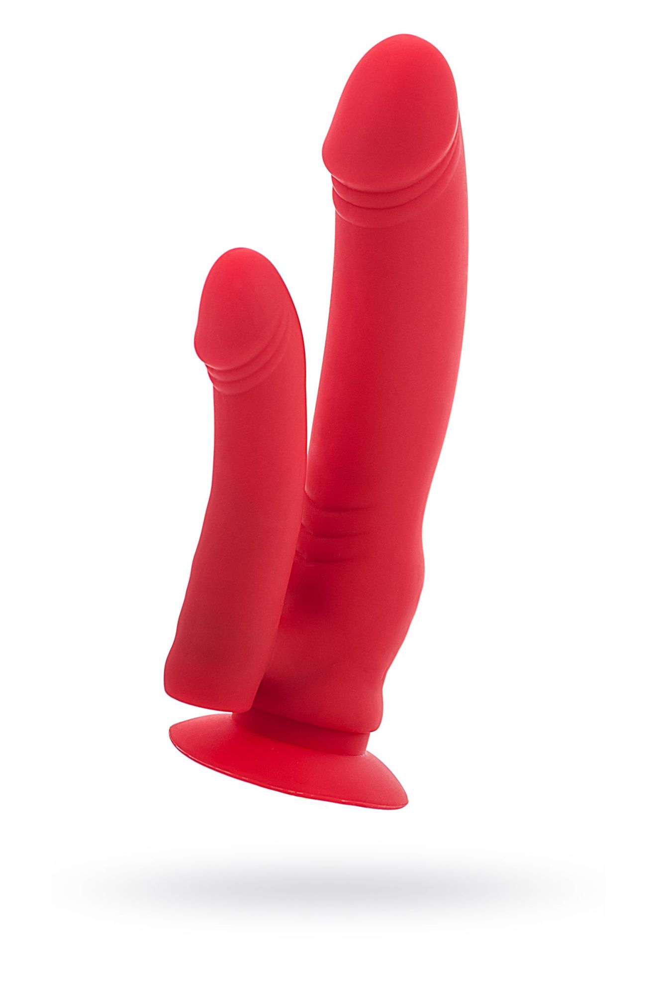 анально-вагинальный вибратор black & red by toyfa, силикон, красный, 19,5 см в Сочи