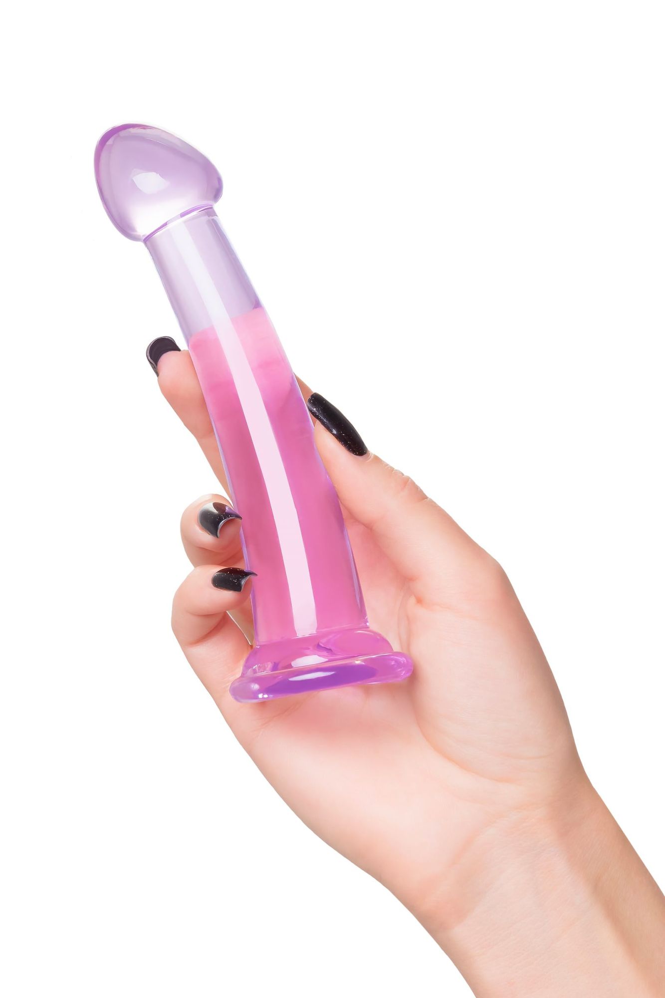 нереалистичный фаллоимитатор jelly dildo s toyfa basic, tpe, фиолетовый, 15,5 см в Сочи