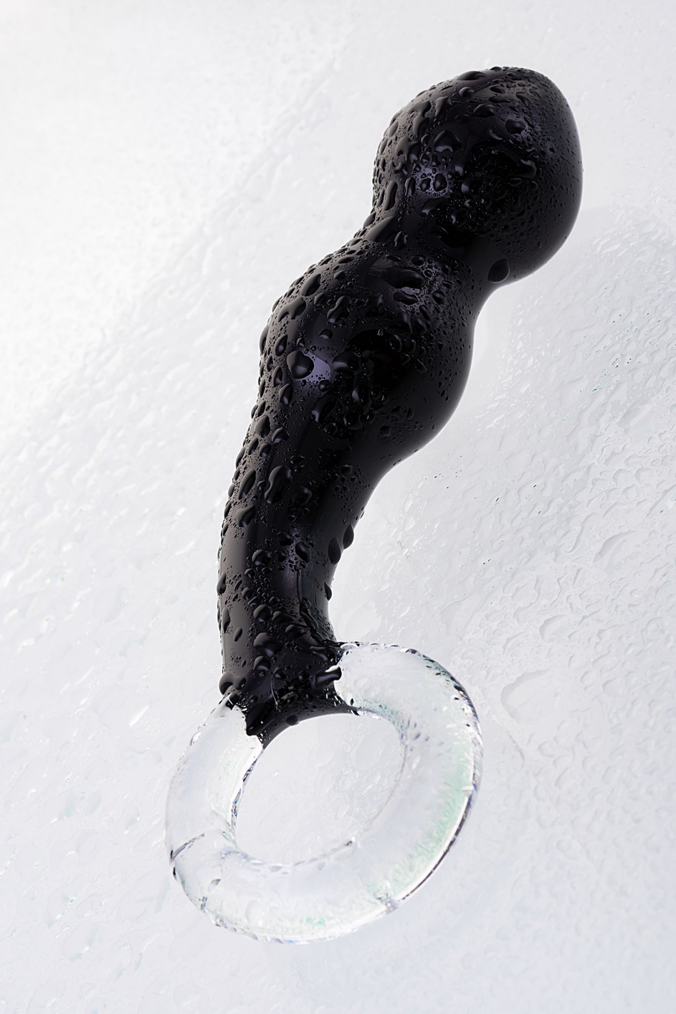 стимулятор простаты sexus glass, стекло, черный, 17 см в Сочи