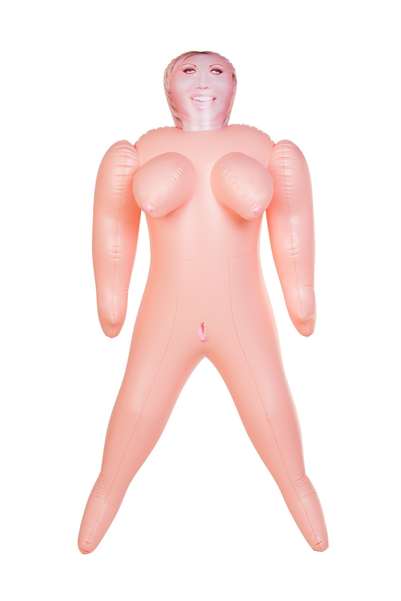 кукла надувная dolls-x by toyfa isabella, толстушка, с двумя отверстиями, блондинка, 160 см в Сочи