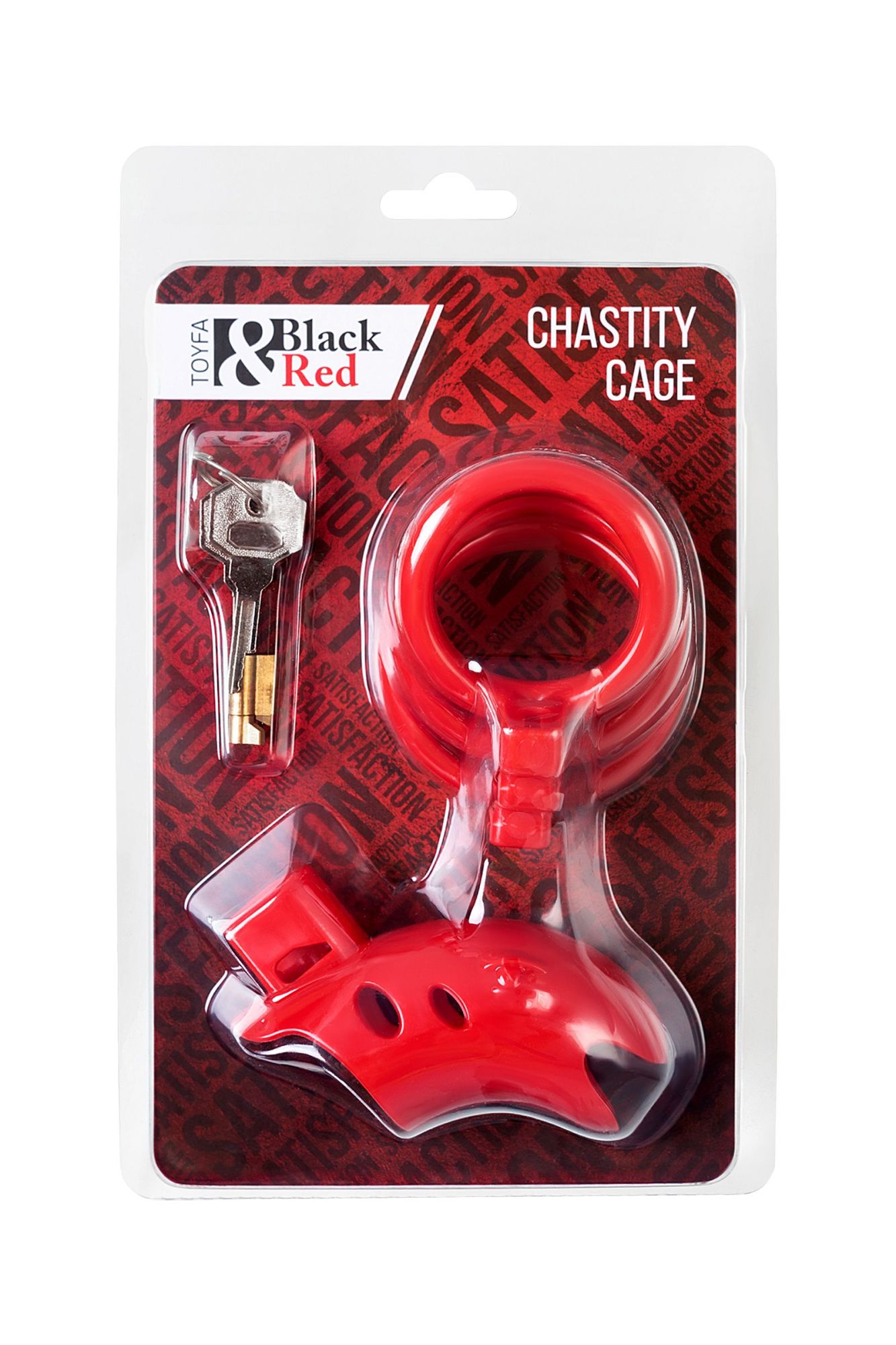 пояс верности мужской black&red by toyfa, abs пластик, красный, 10 см в Сочи