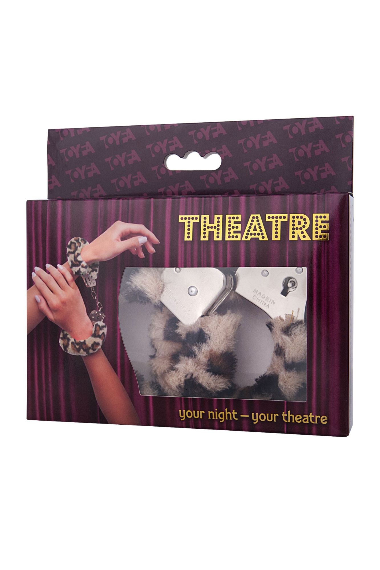 наручники toyfa theatre, меховые, леопардовые, 28 см в Сочи