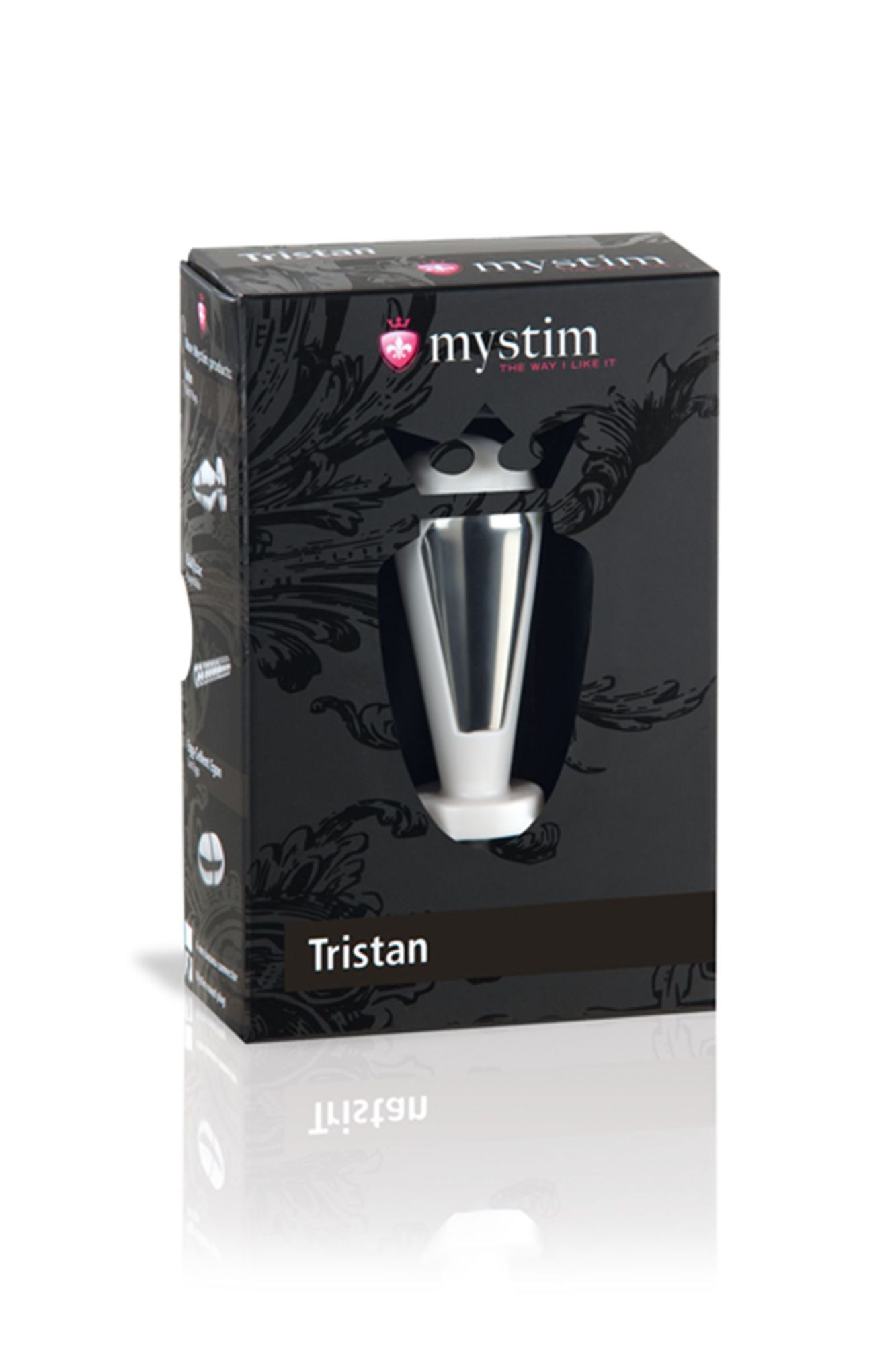 анальная пробка mystim tristan, электростимуляция, пластик, белый, 7,5 см, ø 3 см в Сочи