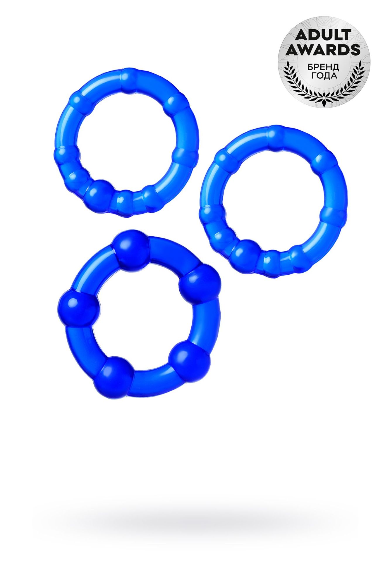 набор колец toyfa a-toys, tpe, синий, ø 3,5/3/2 см в Сочи