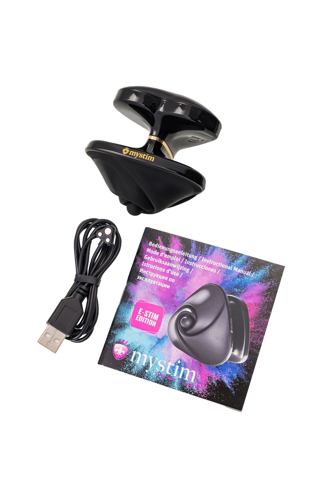 вибратор mystim heart ́s desire с электростимуляцией, силикон, черный, 6,7 см в Сочи