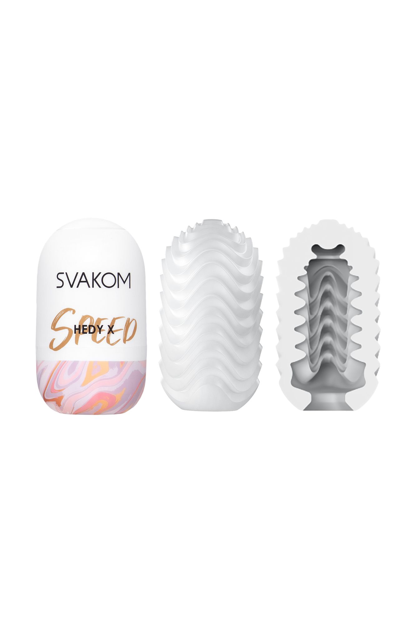 набор мастурбаторов нереалистичных svakom hedy x5 mixed (5 шт.), tpe, белый, 9 см в Сочи