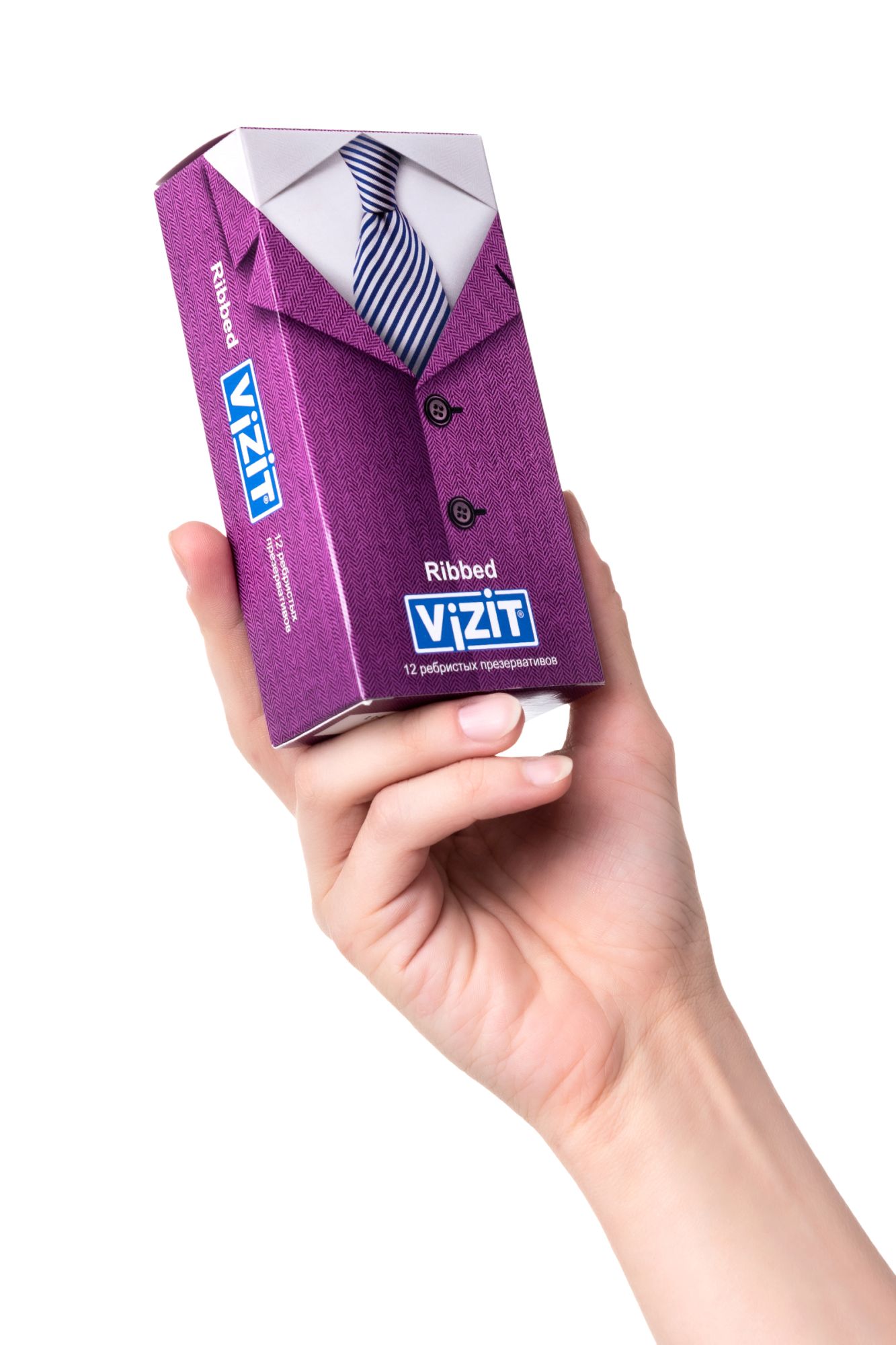 презервативы vizit, ребристые, латекс, 18 см, 5,2 см, 12 шт. в Сочи
