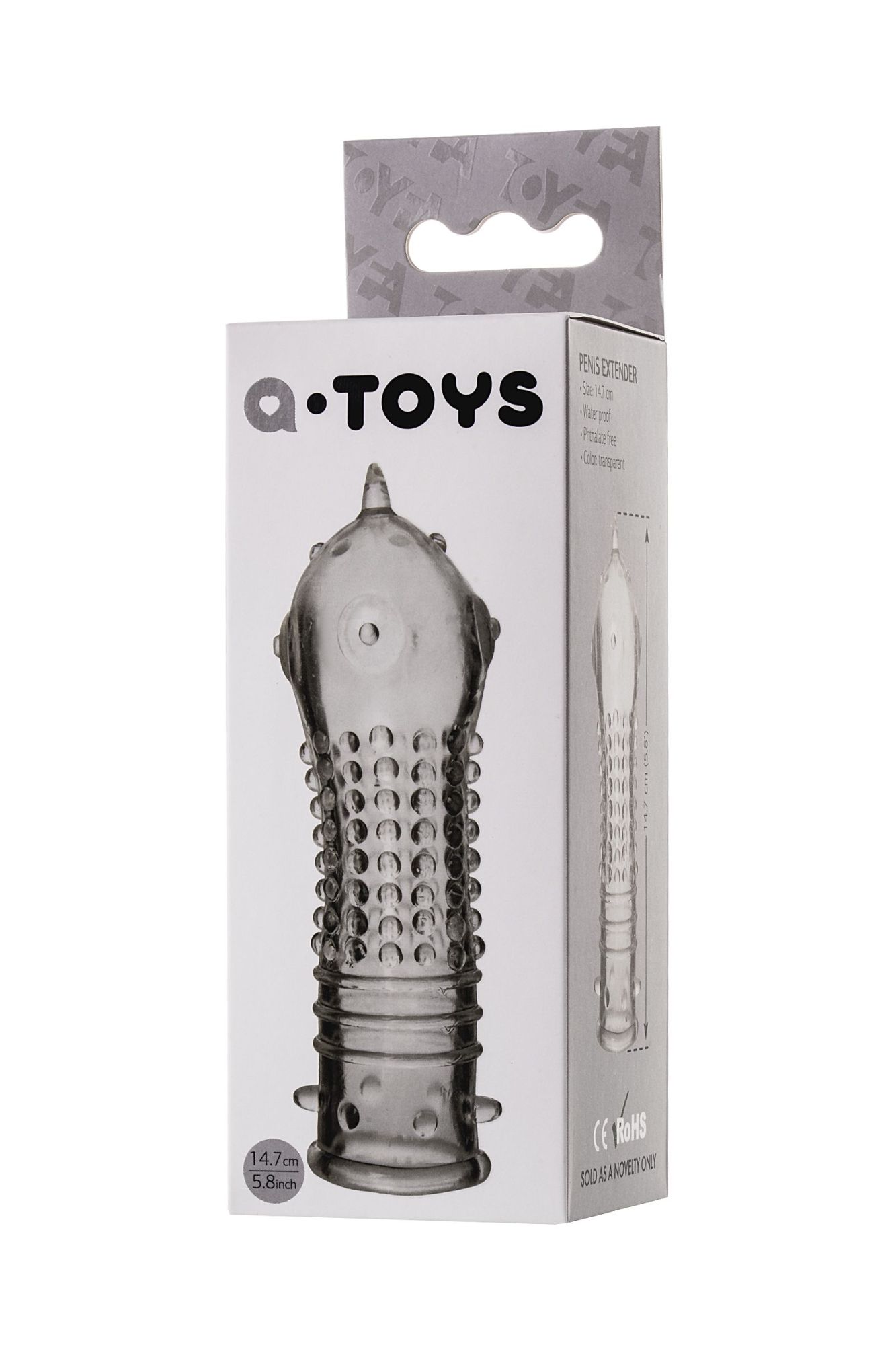 насадка на пенис toyfa a-toys, tpr, прозрачный, 14,7 см в Сочи