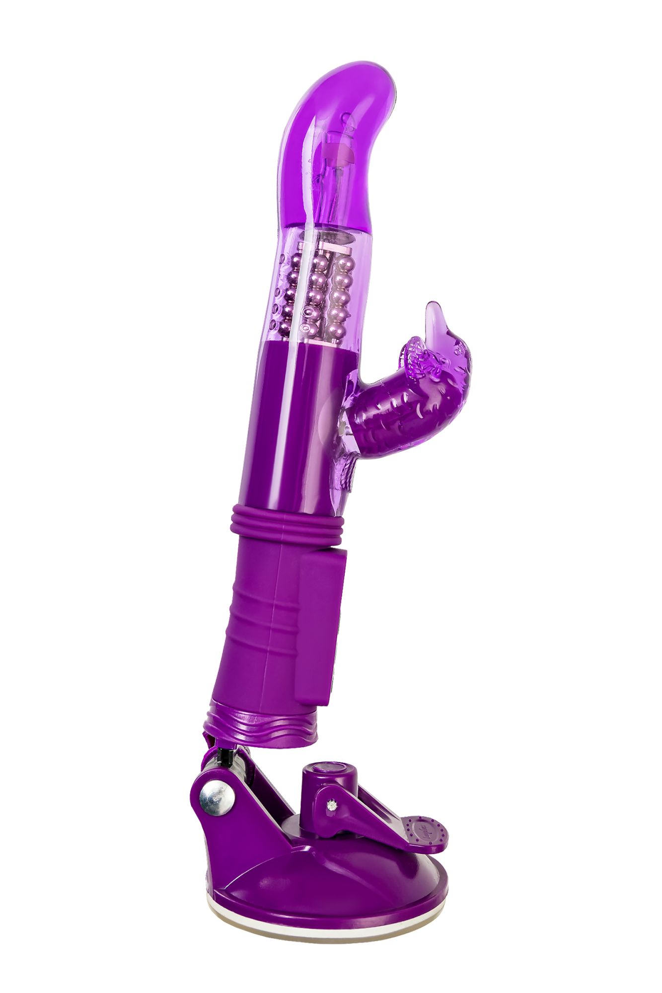 вибратор с клиторальным стимулятором toyfa a-toys, tpr, фиолетовый, 22,5 см в Сочи