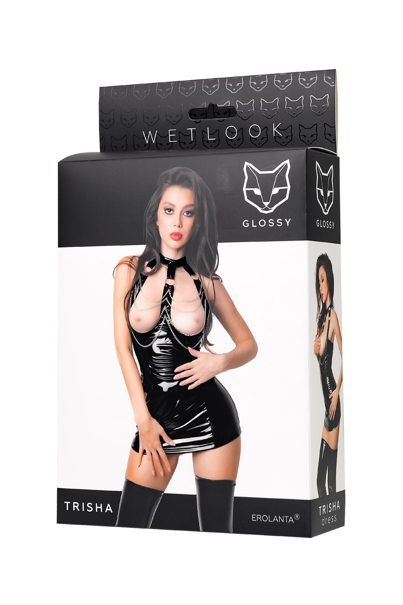 Эротическое платье glossy trisha из материала wetlook, s  в Сочи