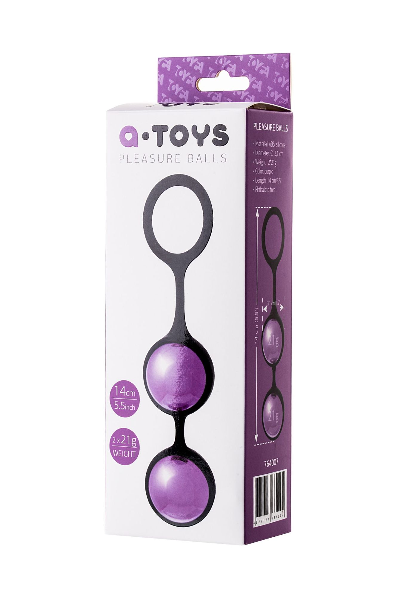 вагинальные шарики toyfa a-toys raspy, abs пластик, фиолетовый, 14 см в Сочи