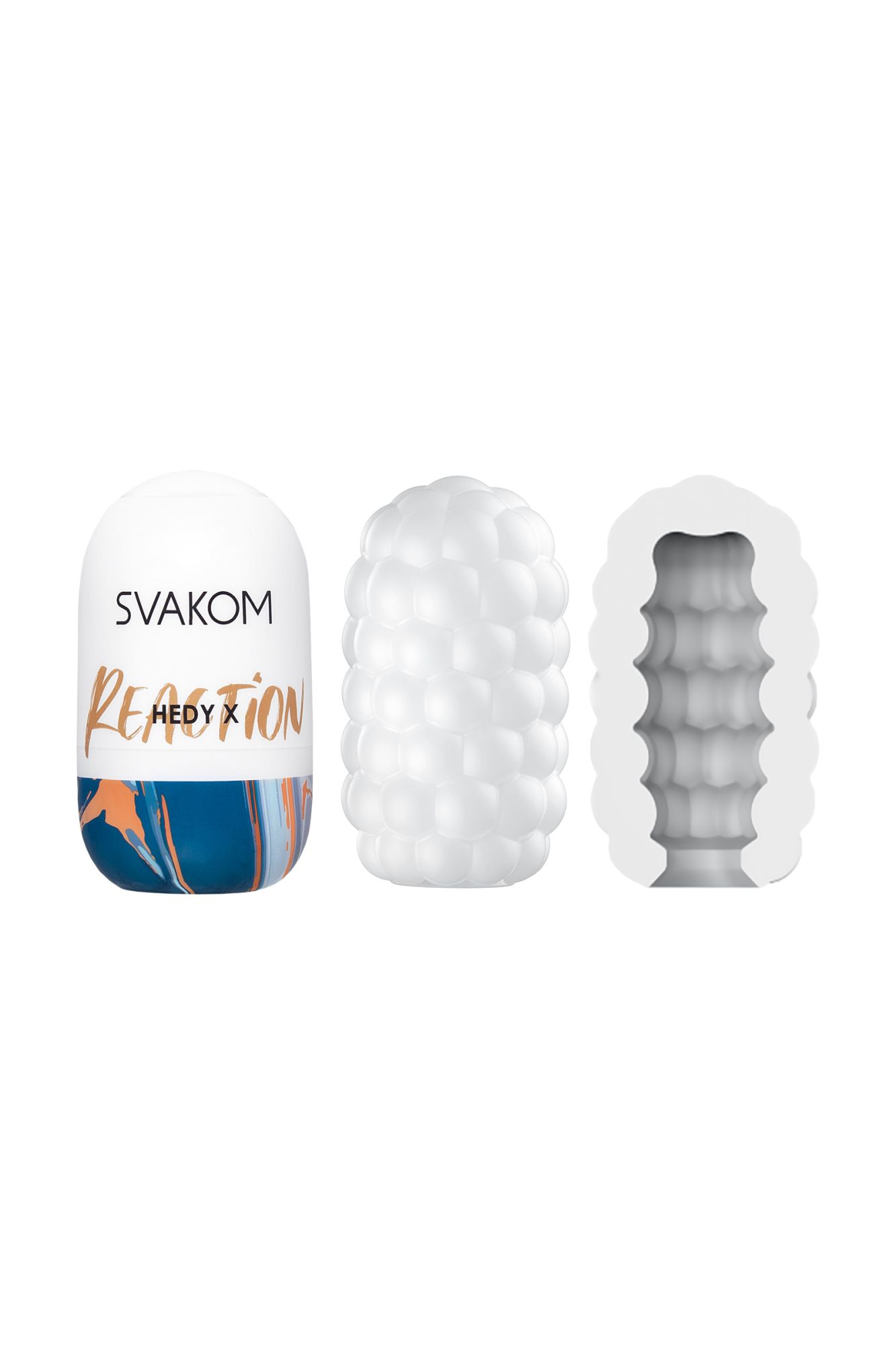 набор мастурбаторов нереалистичных svakom hedy x5 mixed (5 шт.), tpe, белый, 9 см в Сочи